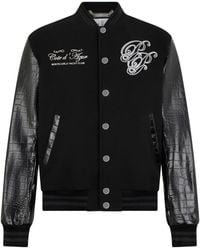 Philipp Plein - Chaqueta Bómber Negra - Lyst