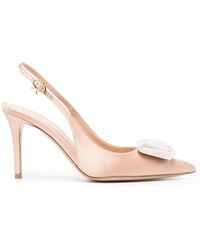 Gianvito Rossi - Satin Crystal Pumps - Lyst