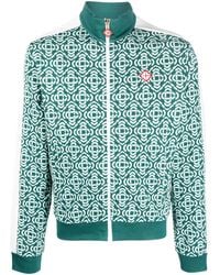 CASABLANCA - Monogram-Jacquard Zip-Up Jacket - Lyst