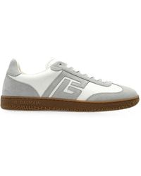 Balmain - Swan Logo-Patch Leather Sneakers - Lyst
