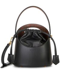 Etro - Saturno Mini Leather Bucket Bag - Lyst