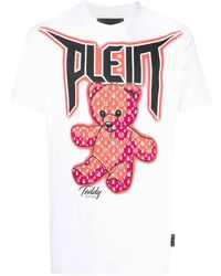 Philipp Plein - Spray-Effect Teddy Bear-Print T-Shirt - Lyst