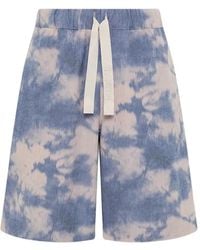 Laneus - Tie-Dye Drawstring-Fastening Shorts - Lyst