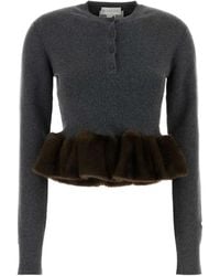 Stella McCartney - Pullover Mit Schößchen - Lyst