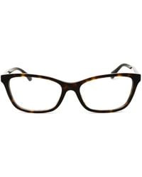 Versace - Lunettes De Soleil Rectangulaires À Motif Écaille De Tortue - Lyst