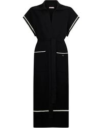 Liu Jo - Midi-Jurk Met Logodetail En Ceintuur - Lyst