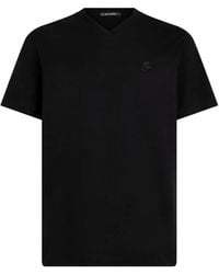 KARL LAGERFELD - Kameo V-Neck T-Shirt - Lyst