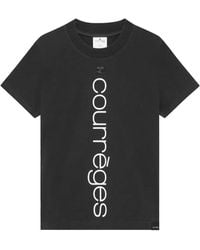 Courreges - Fitted Short-Sleeved T-Shirt With Subtle Embroidery - Lyst
