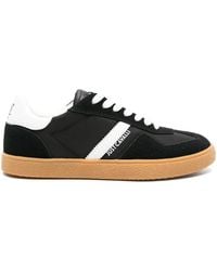 Just Cavalli - Panelled Leather Lace-Up Sneakers - Lyst