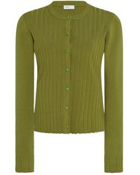 Rosetta Getty - Ribbed Button-Front Cardigan - Lyst