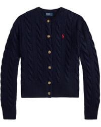 Polo Ralph Lauren - Cable-Knit Wool-Cashmere Cardigan - Lyst