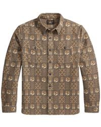 RRL - Patterned Long-Sleeved Shirt - Lyst