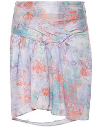 IRO - Theoline Ruffled Abstract-Print A-Line Mini Skirt - Lyst
