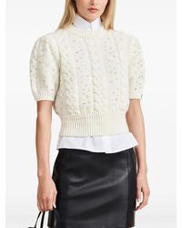 Bally - Cable-Knit Rhinestone Sweater - Lyst