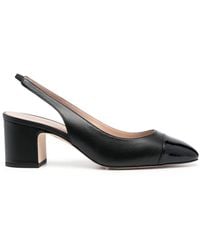 SCAROSSO - 65mm Leather Slingback Pumps - Lyst