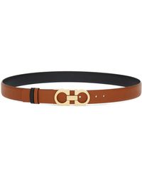 Ferragamo - Reversible Gancini Leather Belt - Lyst