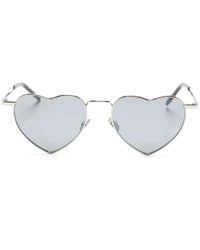 Saint Laurent - Loulou Heart-Frame Sunglasses - Lyst