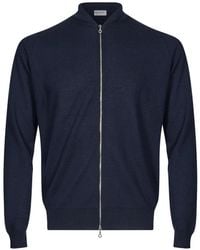John Smedley - 16Silgular Zip-Up Waffle-Knit Cardigan - Lyst
