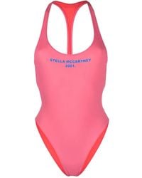 Stella McCartney - Racerback One-Piece Swimwear - Lyst