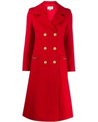 Gucci Double-breasted horsebit coat - Rosso