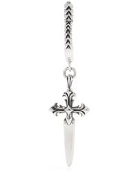 Emanuele Bicocchi - Cross Pendant Hoop Earring - Lyst