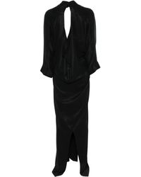 Saks Potts Sno Midi Dress in Black | Lyst
