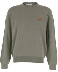 Maison Kitsuné - Fox-Head Merino-Wool Sweater - Lyst
