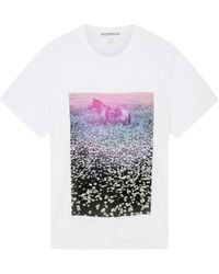 Stella McCartney - Lucky Spot In Daisy Field Cotton T-shirt - Lyst