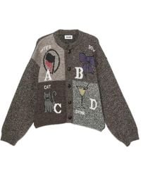 Magliano - Patchwork Intarsia-Knit Cardigan - Lyst