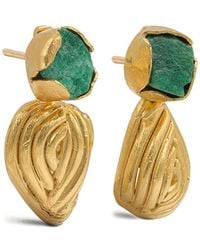 FENOMENA - Shells Emerald Earrings - Lyst