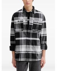 KARL LAGERFELD - Check Patch-Detail Shirt - Lyst