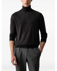 ARMANI EXCHANGE - Roll-Neck Ribbed-Trim Sweater - Lyst