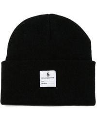 Department 5 - Logo-Patch Ribbed-Knit Beanie Hat - Lyst