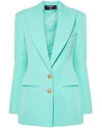 Balmain - Blazer Met Enkele Rij Knopen - Lyst