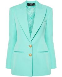 Balmain - Blazer En Laine Vierge À Simple Boutonnage - Lyst