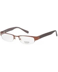 Guess - Logo-Print Rectangle-Frame Glasses - Lyst
