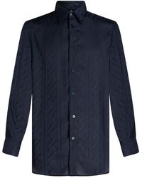 Etro - Zijden Overhemd Met Jacquard - Lyst