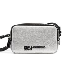 KARL LAGERFELD - Sac À Bandoulière À Plaque Logo - Lyst