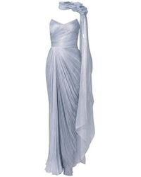 IRIS SERBAN - Anette Draped Floral-Detail Dress - Lyst