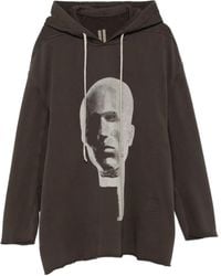 Rick Owens - Head-Print Drawstring Hoodie - Lyst