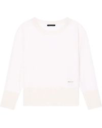ARMANI EXCHANGE - Logo-Patch Ribbed-Trim Sweater - Lyst