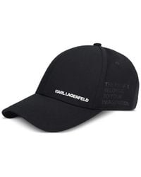 KARL LAGERFELD - Logo-Print Slogan-Print Baseball Cap - Lyst