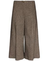 Elena Miro - Pleated Tweed-Effect Trousers - Lyst