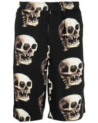 Endless Joy - Skull-Print Elasticated-Waist Shorts - Lyst