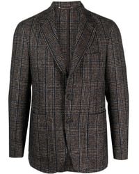 Canali - Plaid-Check Single-Breasted Blazer - Lyst