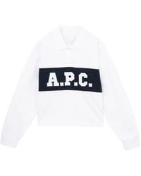 A.P.C. - Logo-Embroidered Polo Shirt - Lyst