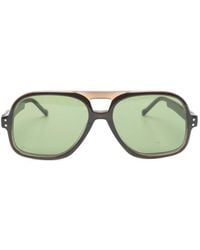 Lesca - Lotus Pilot-Frame Sunglasses - Lyst