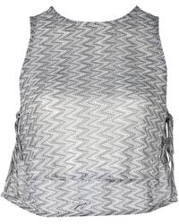 Palmacea - Chevron-Knit Drawstring Top - Lyst