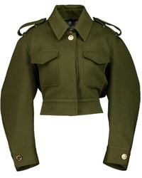 Givenchy - Giacca Crop Con Tasche Applicate - Lyst