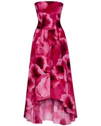 Azeeza - Nayara Floral-Print Strapless Midi Dress - Lyst